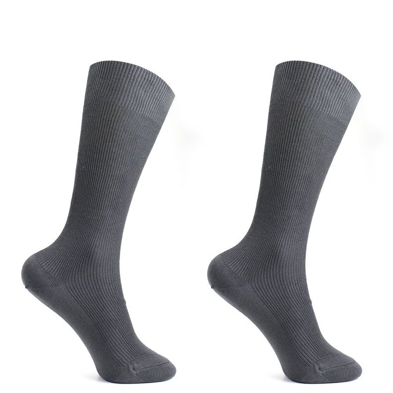 BI-PACK CALCETIN MEDIA PIERNA ALGODÓN GRIS-2