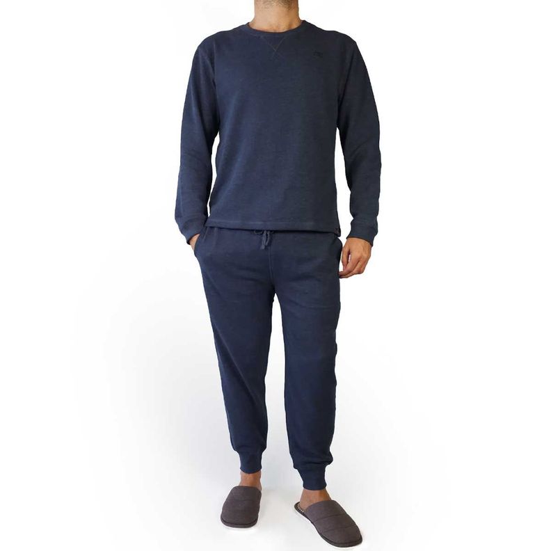 Pijama Termico Hombre Azul Heat Holders