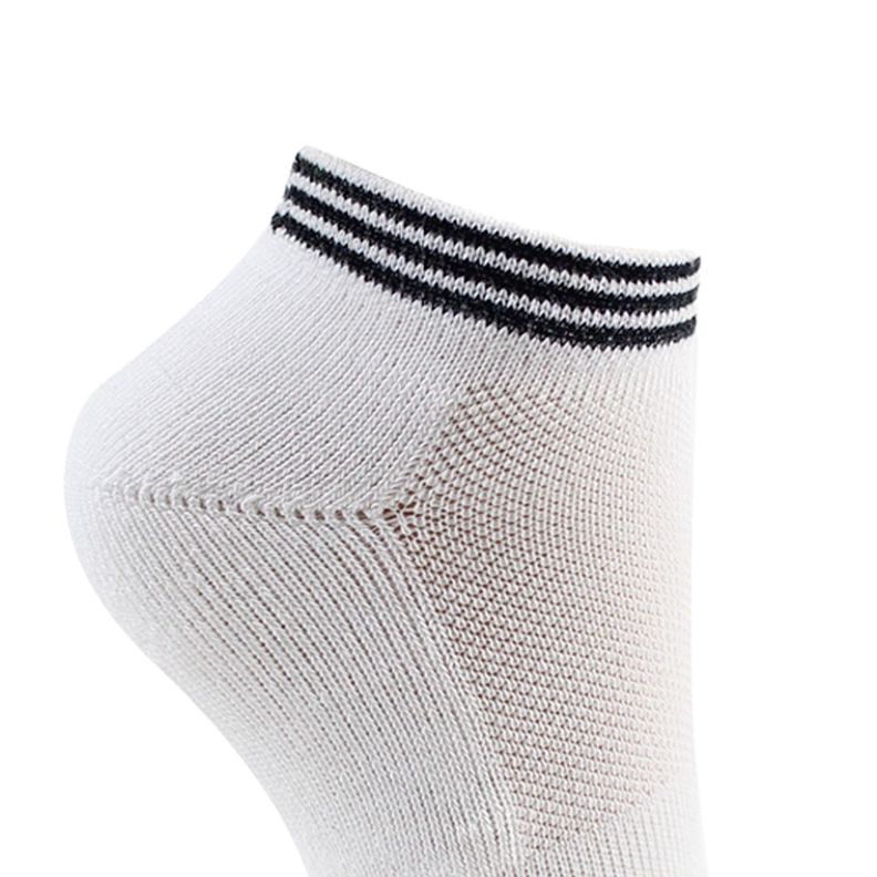 2 Pares Calcetín Bamboo Rayas Largo 0/4 Blanco-3