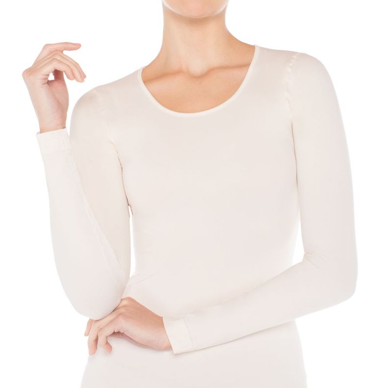 Polera Esencial Manga Larga Blanco-0