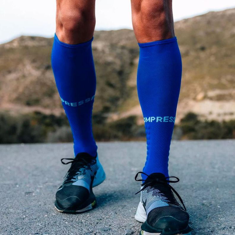 Calcetín Full Socks Run Azul Compressport-4