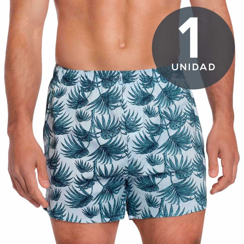 Boxer Tela 100% Algodón Celeste