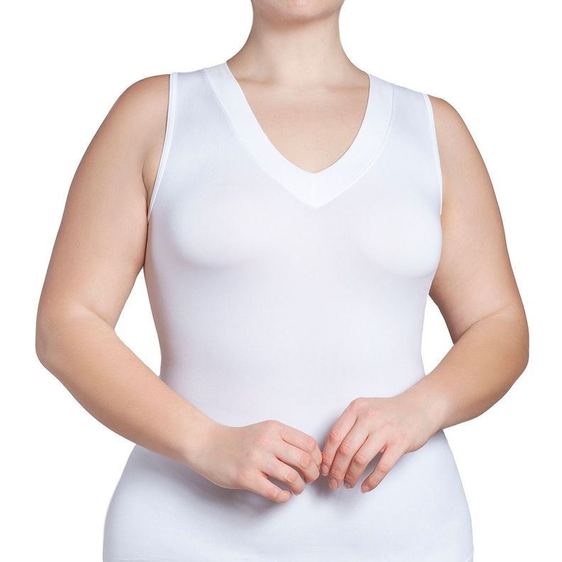 Polera Regata Escote "V" Blanco-4