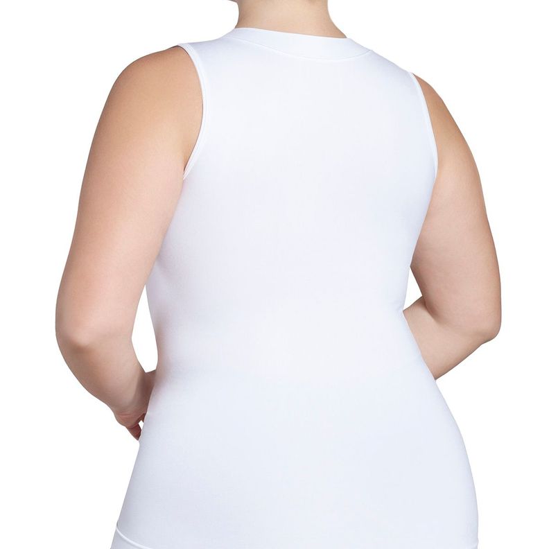 Polera Regata Escote "V" Blanco-5