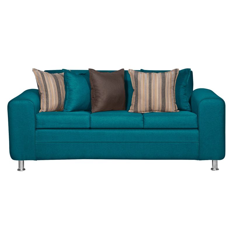 SOFA LEGEND 3 CUERPOS + 2 POUF TURQUESA-1