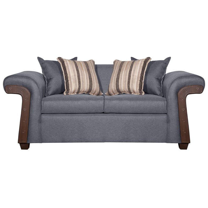 SOFA 2 CUERPOS NAPOLES LINO GRIS