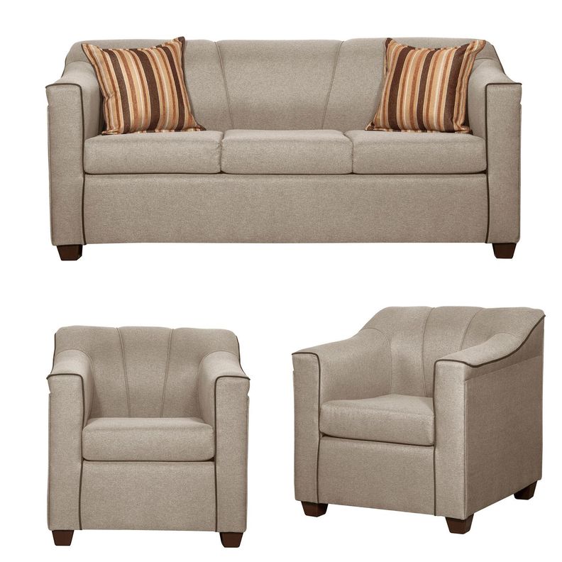 Juego de living 3-1-1 Venecia beige lino