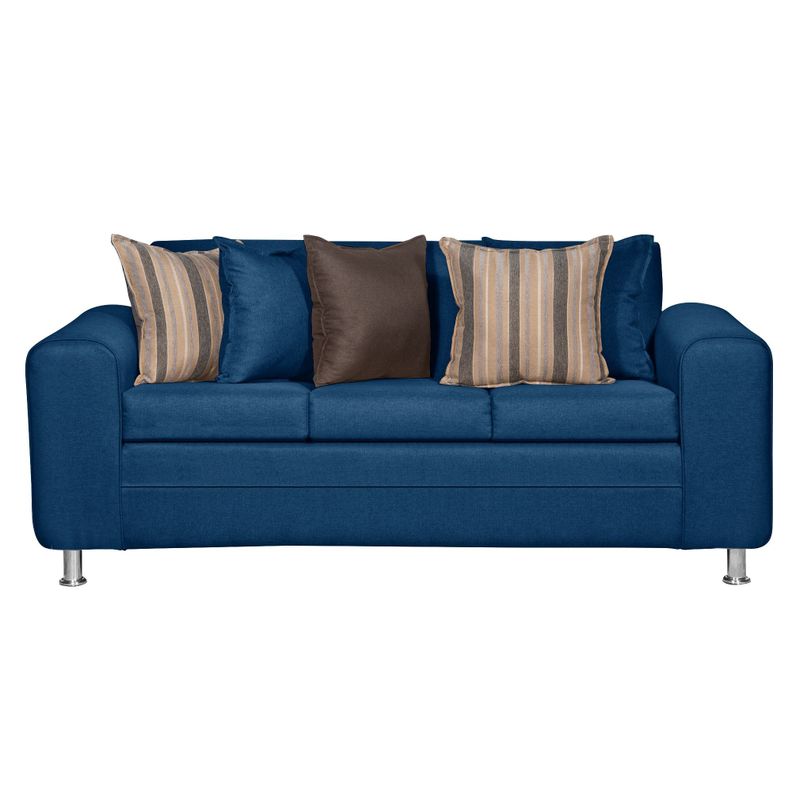SOFA LEGEND 3 CUERPOS + 2 POUF AZUL-1
