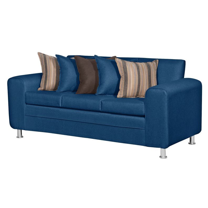 SOFA LEGEND 3 CUERPOS + 2 POUF AZUL-2