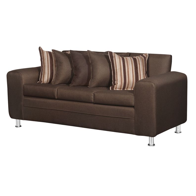 SOFA LEGEND 3 CUERPOS + 2 POUF CAFÉ-2