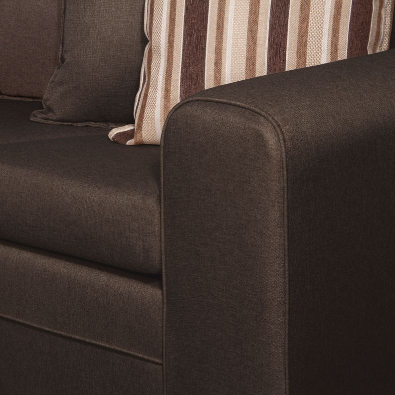 SOFA LEGEND 3 CUERPOS + 2 POUF CAFÉ-7