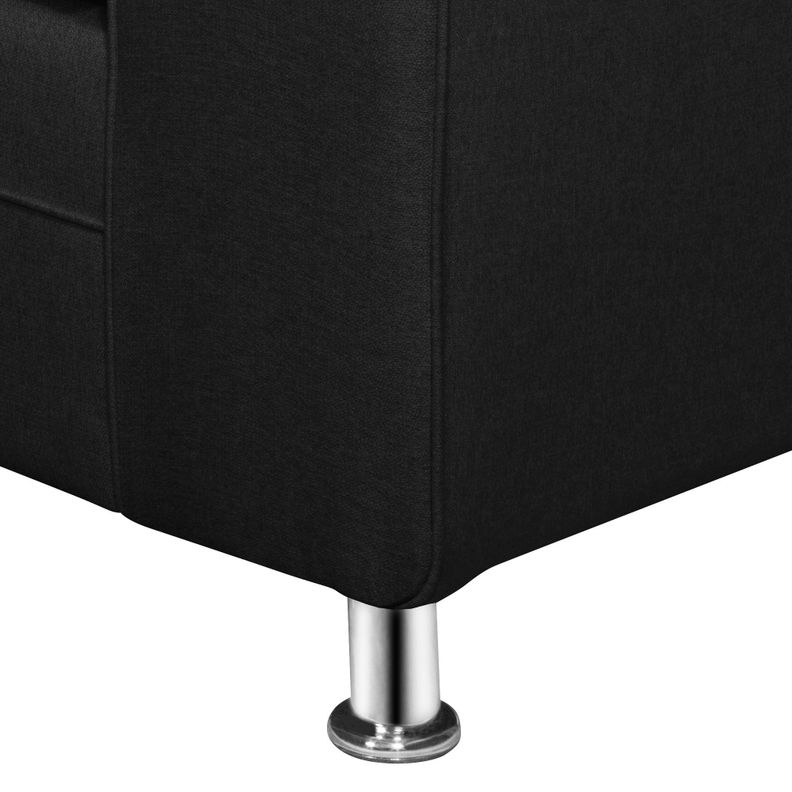 SOFA LEGEND 3 CUERPOS + 2 POUF NEGRO-4