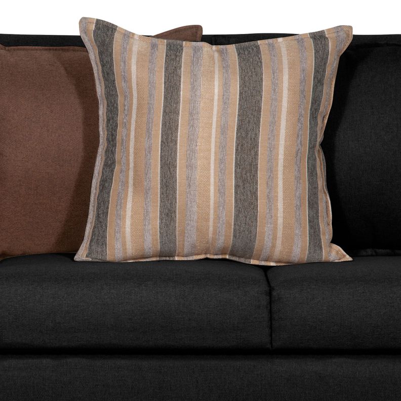 SOFA LEGEND 3 CUERPOS + 2 POUF NEGRO-7