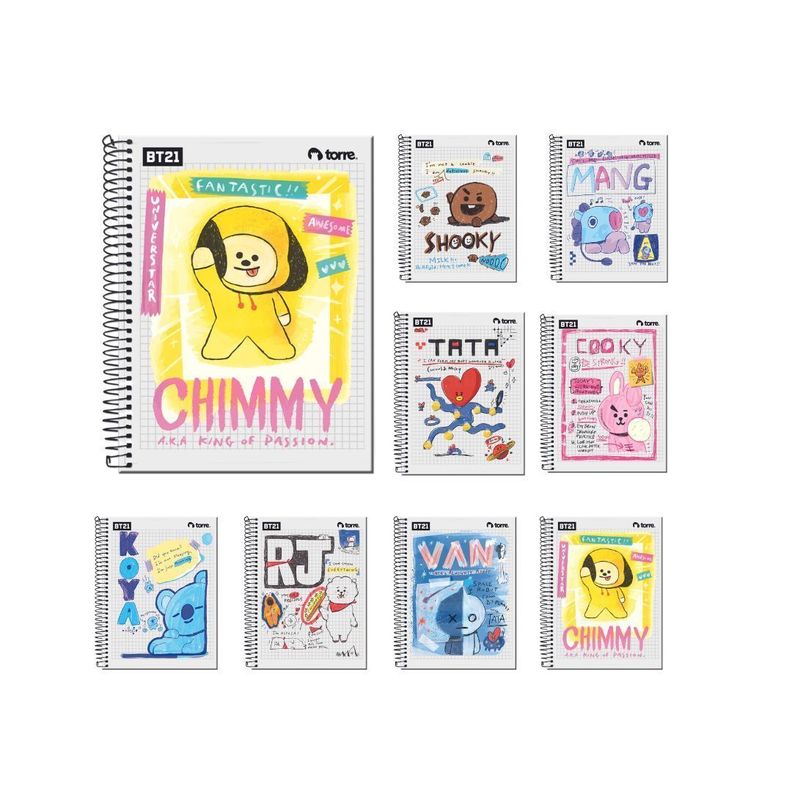 Cuaderno Carta Bt21 150hjs 7mm Triple 3 Materias Torre-6