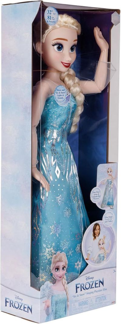 MUÑECA ELSA FROZEN DE DISNEY 100 PODERES DE HIELO, LUCES Y MÚSICA-2