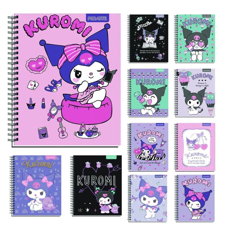 CUADERNO UNIVERSITARIO 7MM 100H KUROMI PACK 10-0
