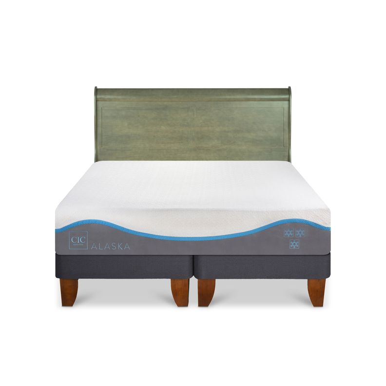 CAMA EUROPEA ALASKA KING + RESPALDO MIRO OLIVO-0