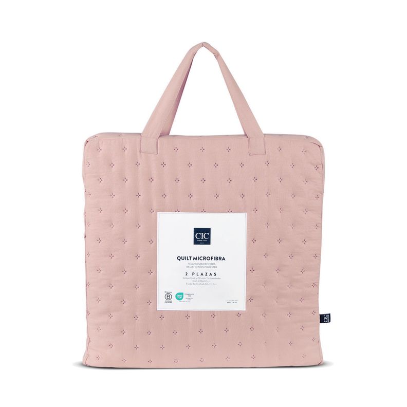 QUILT MICROFIBRA ROSA 2P-5