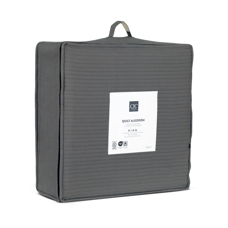 QUILT ALGODON GRIS KING-5