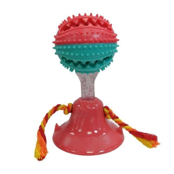 Pelota Porta Snacks de Goma con Ventosa para Perros-0
