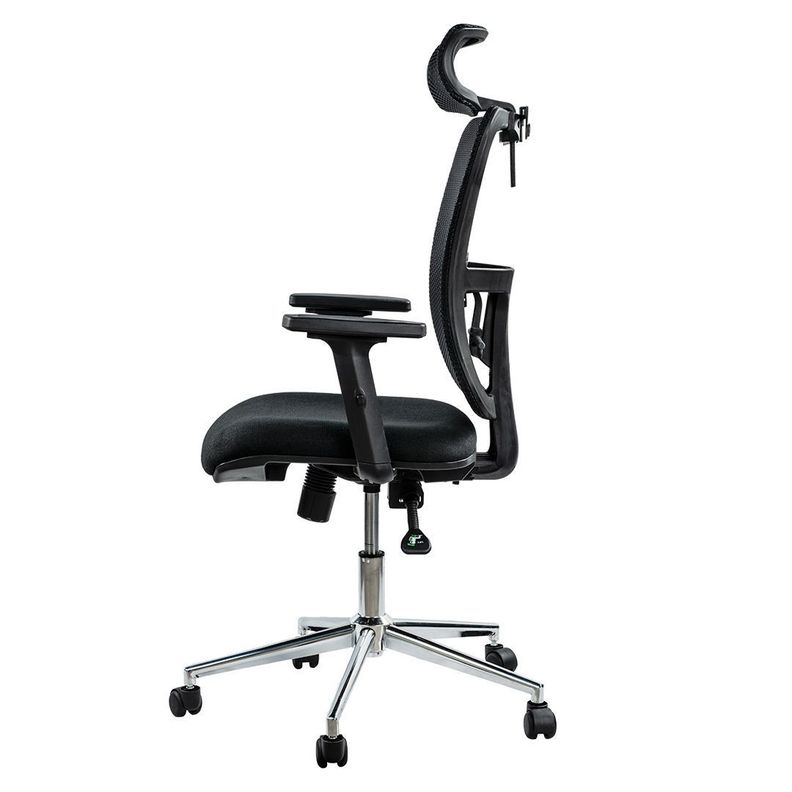 Silla Móvil Ergonómica Ajustes Altura, Brazos, Respaldo, Cabecero y Apoyo Lumbar-0