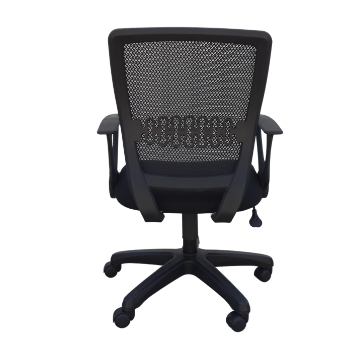 Silla Trabajo Móvil Ergonómica con Ajuste de Altura Color Negro-2