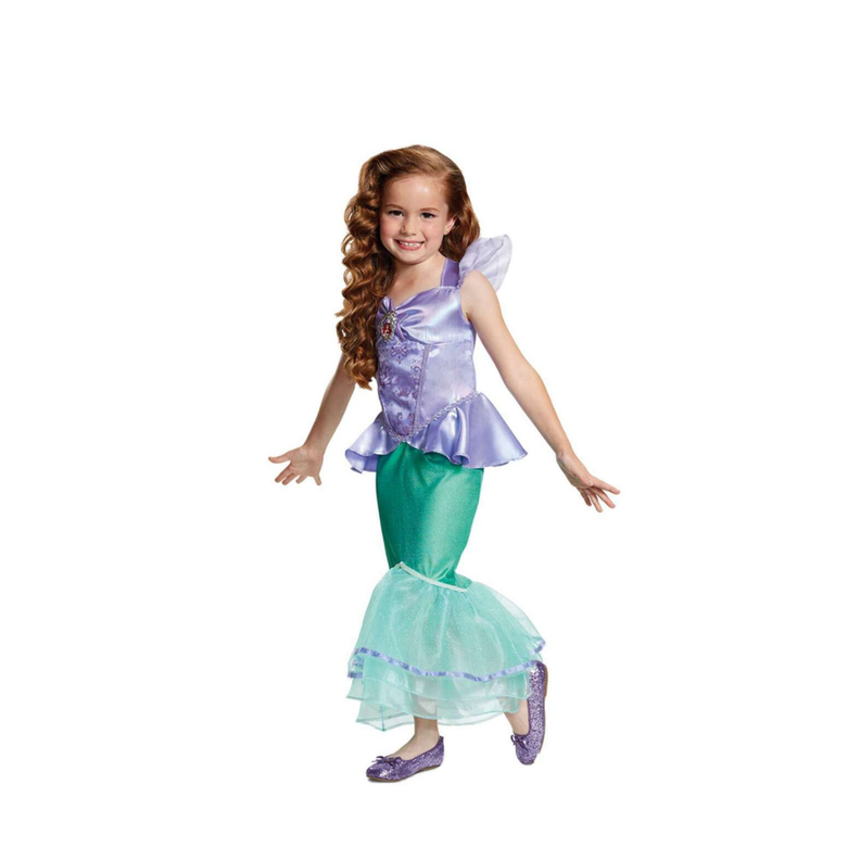 Disfraz De Princesa Ariel Sirenita Original Disney Niñas -0