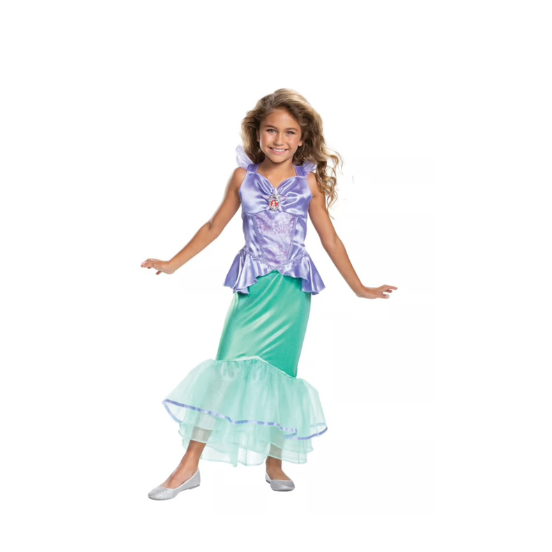 Disfraz De Princesa Ariel Sirenita Original Disney Niñas -1