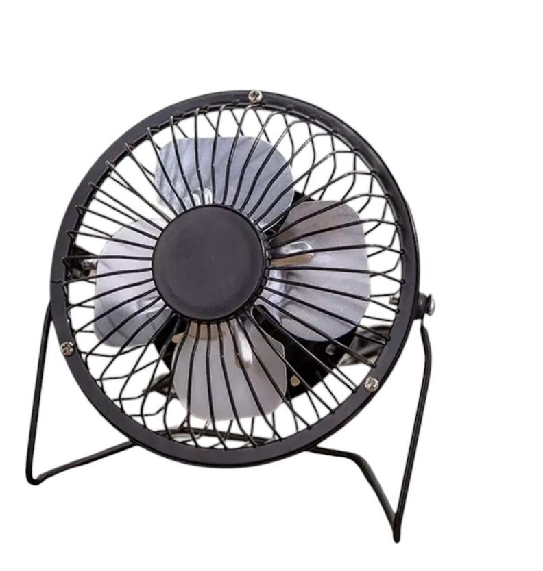Ventilador De Escritorio Usb Pequeño Aspas De Metal -1