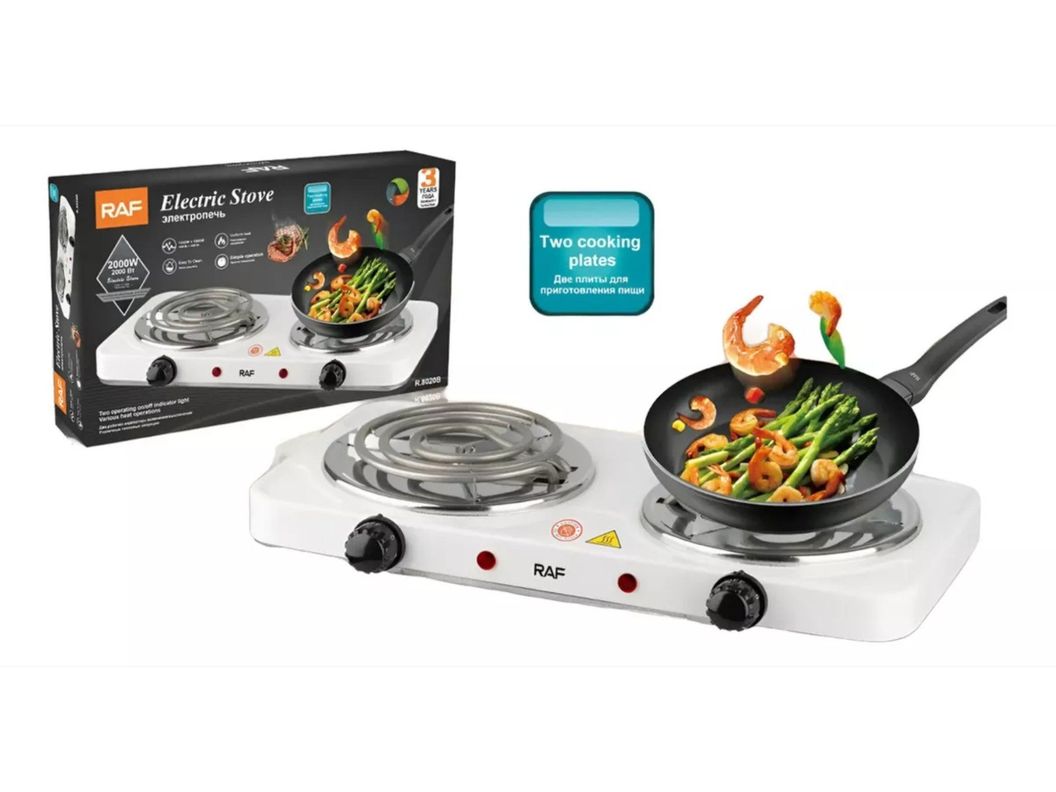 Encimera Cocina Eléctrica 2 Platos Cocinilla Espiral 2000 W-2