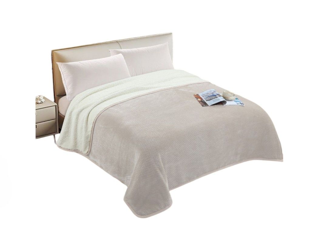 MANTA FRAZADA PANAL CHIPORRO 2 PLAZAS 200 X 230 CM BEIGE-0
