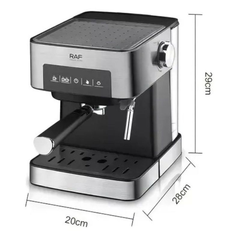 Máquina Café Espresso Espumador De Leche Antigoteo Color Plateado-4