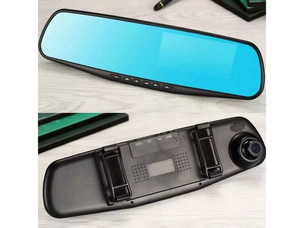 Espejo Retrovisor Auto Dual Camara Grabadora Trasera Full Hd-1