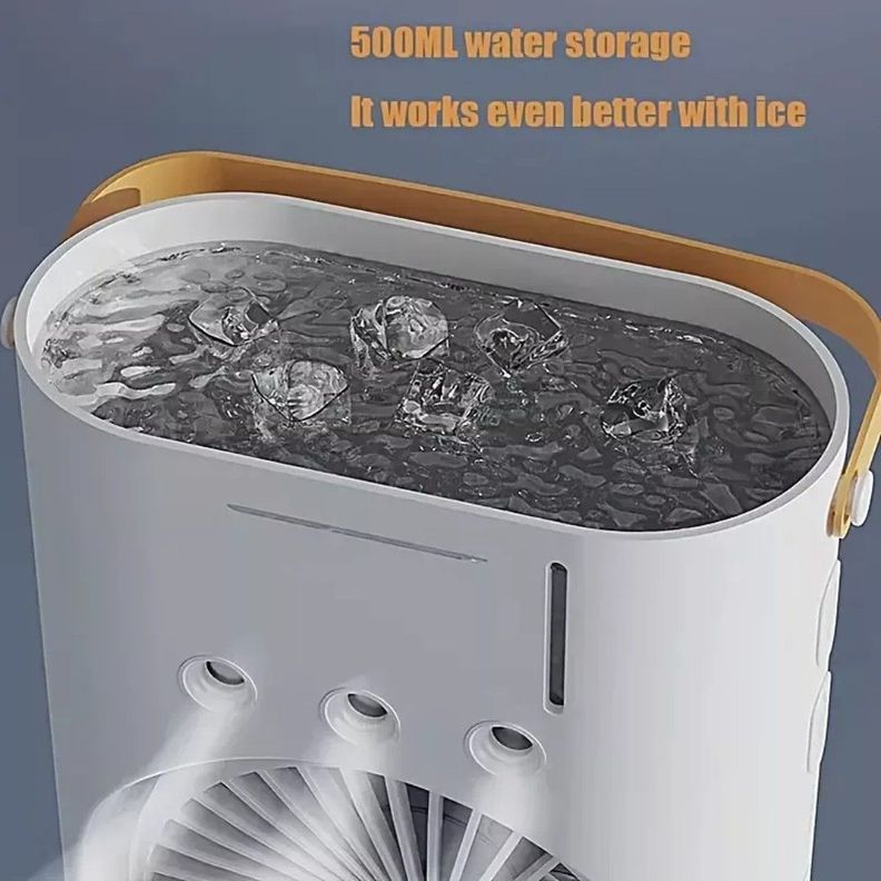 Ventilador Portátil Doble Aspa Más Humidificador-3