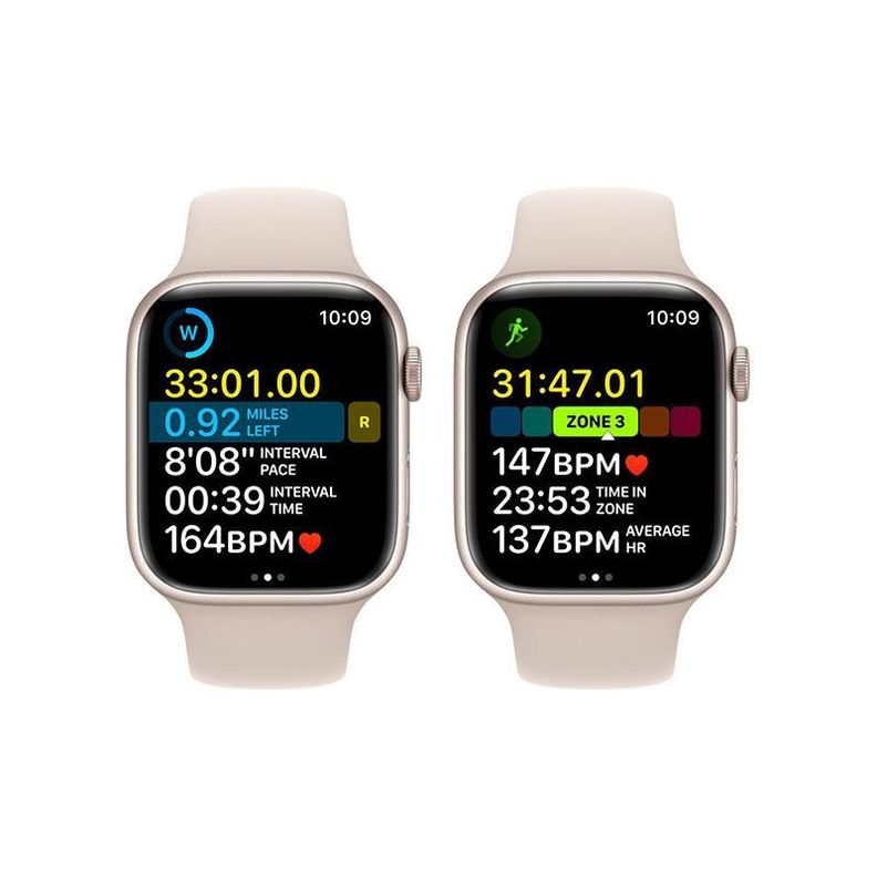 Apple Watch Serie 8 (GPS) Caja Starlight aluminio 45mm con correa sport Starlight - M/L-3