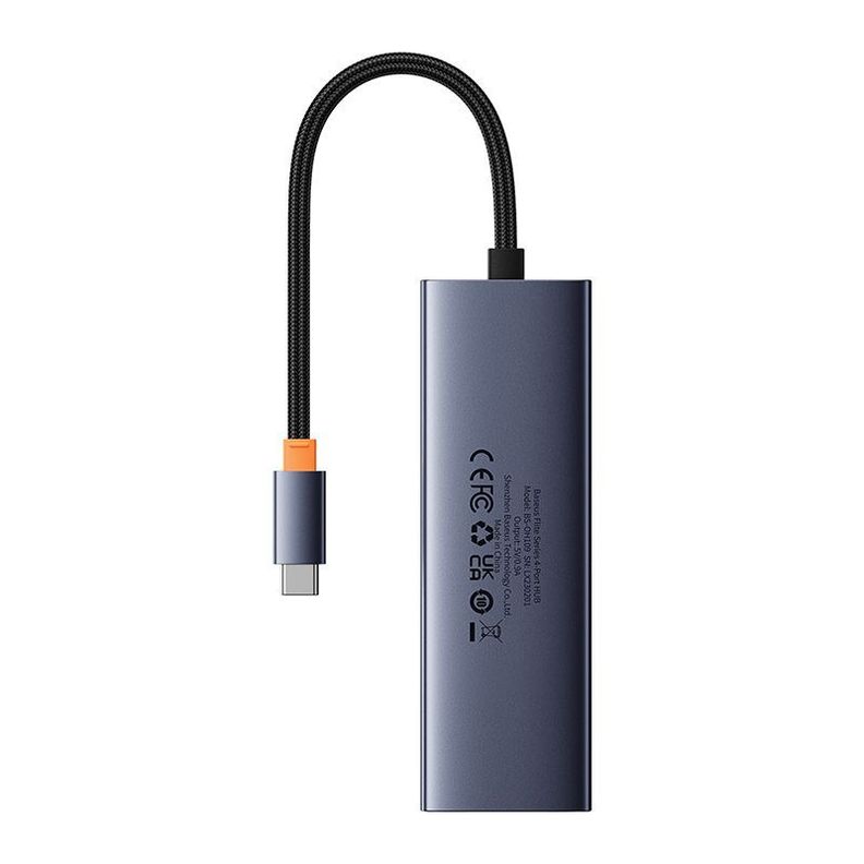 Adaptador HUB 4 en 1 USB-C  a 3 puertos USB 3.0 + Ethernet RJ45 - Baseus UltraJoy Series - Gris espa-5