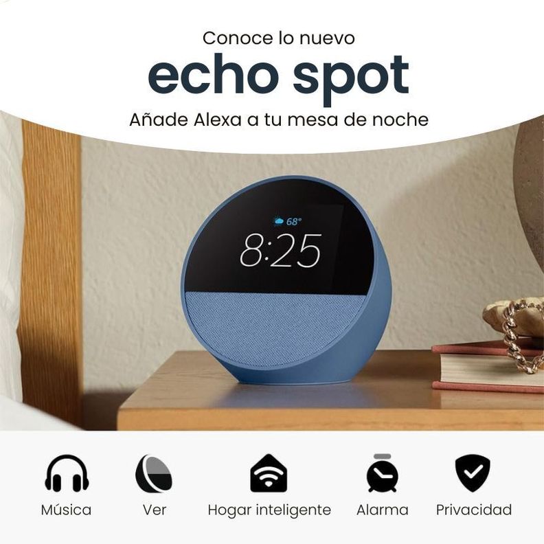 Parlante Inteligente Alexa Echo Spot - Azul-1
