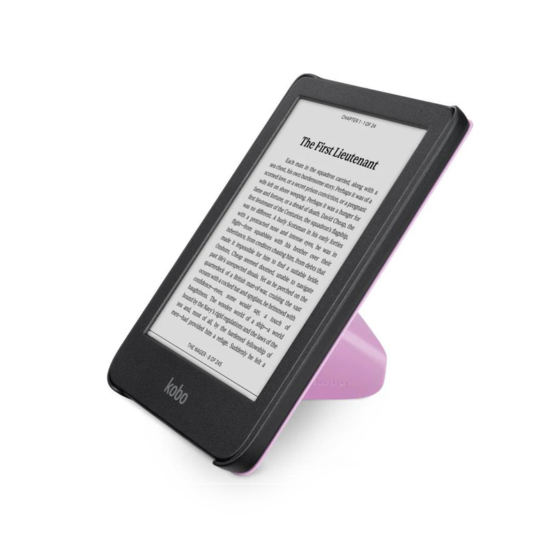 Lector e reader Kobo Clara Colour Negro con Funda Notebook SleepCover Rosado-2