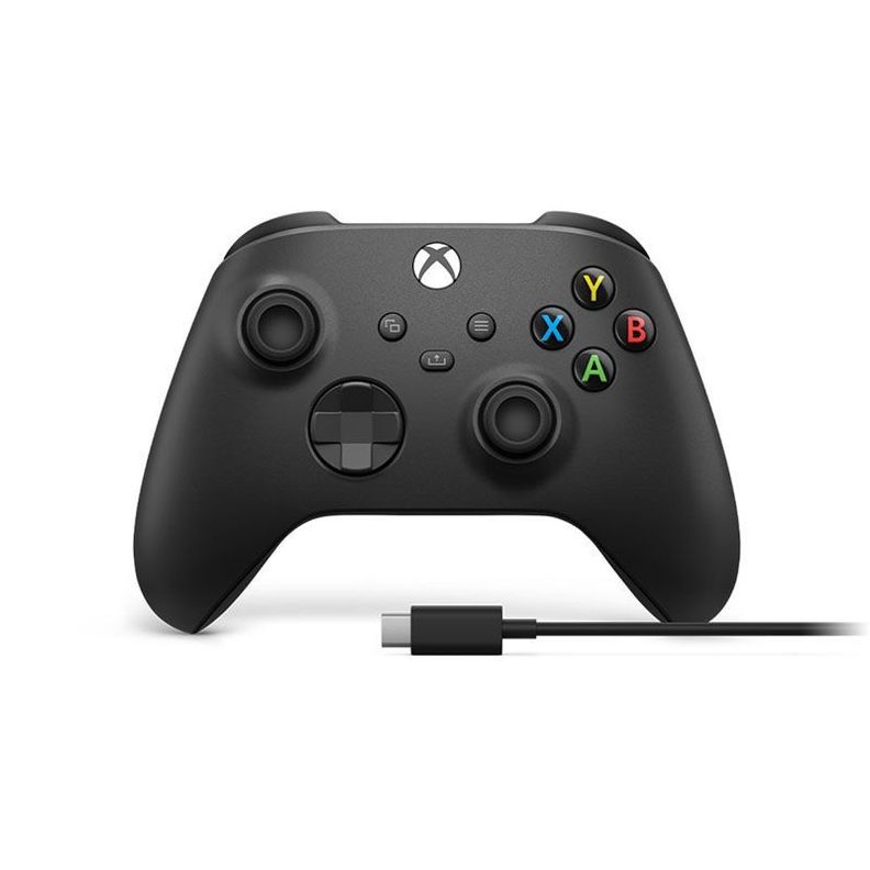 Control Inalámbrico Microsoft Xbox - Negro (Incluye Cable de Carga)-0