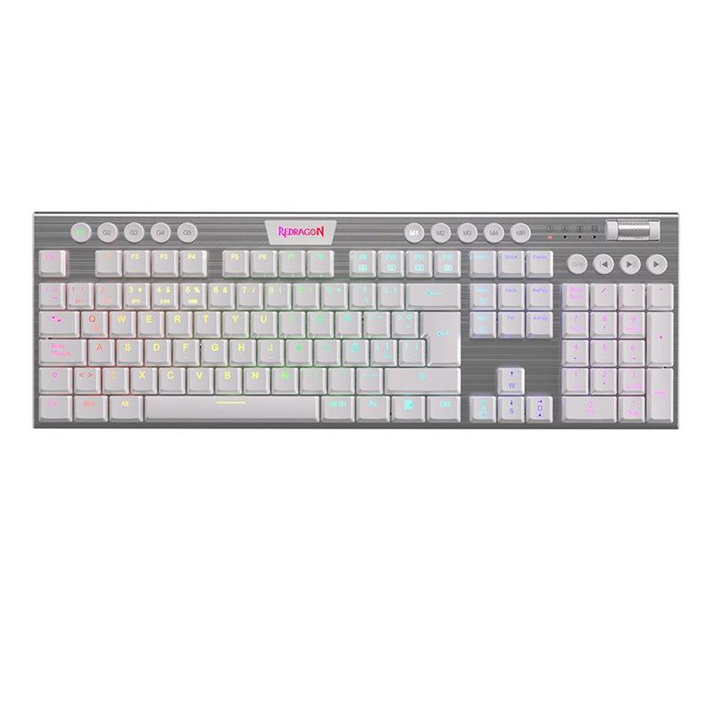 Teclado Mecánico Redragon K618W-RGB-SP Horus FS WiFi SP - Blanco-0