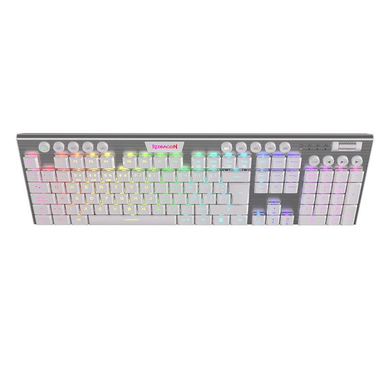 Teclado Mecánico Redragon K618W-RGB-SP Horus FS WiFi SP - Blanco-1