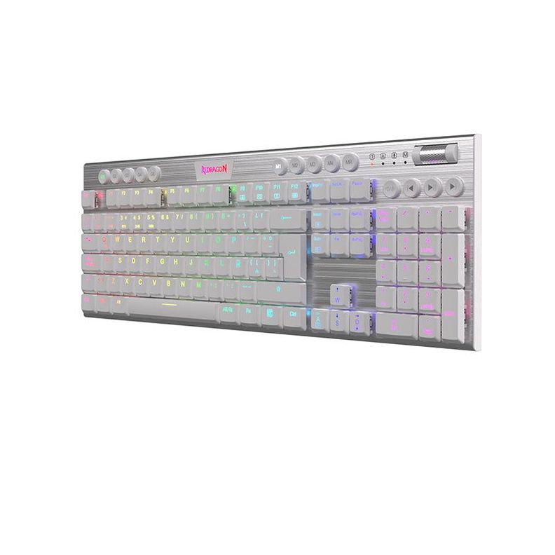 Teclado Mecánico Redragon K618W-RGB-SP Horus FS WiFi SP - Blanco-5