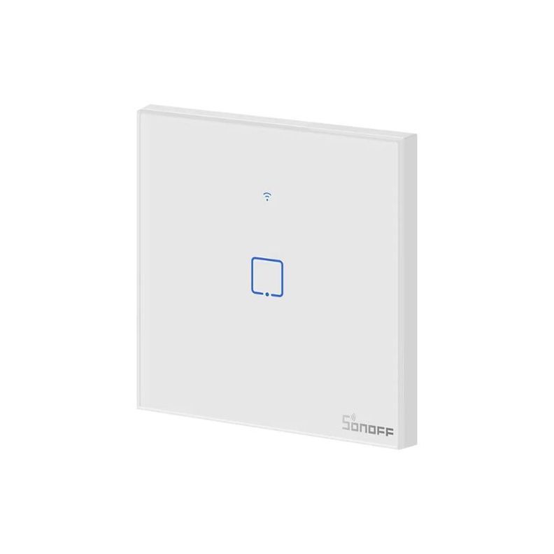 Interruptor De Pared Táctil Wifi Sonoff Tx T1eu1c 1 Canal Blanco-1