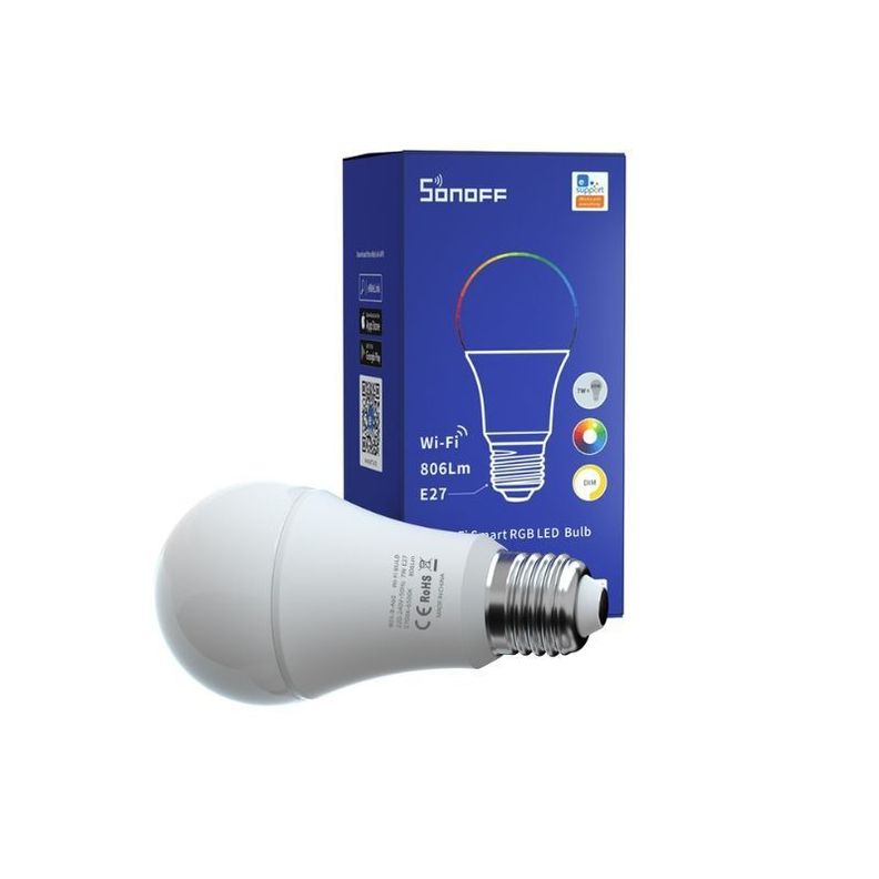 Ampolleta LED Inteligente RGB WiFi Sonoff - Fria / Calida / RGB-3