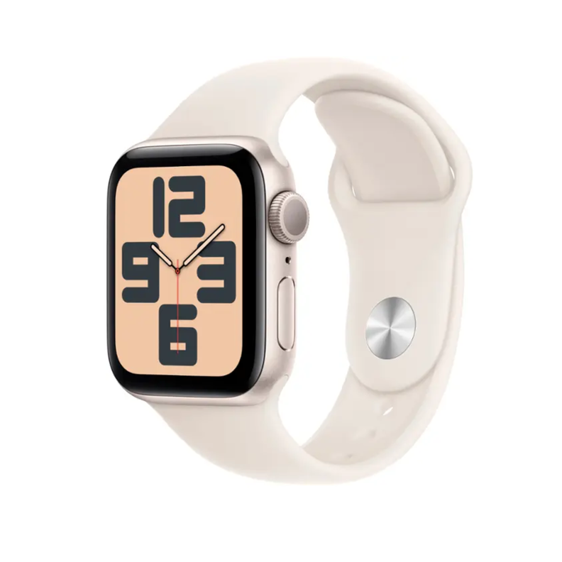 Apple Watch SE 2.ª Gen 2024 (GPS) Caja Starlight aluminio 40mm con correa sport Starlight - S/M-0
