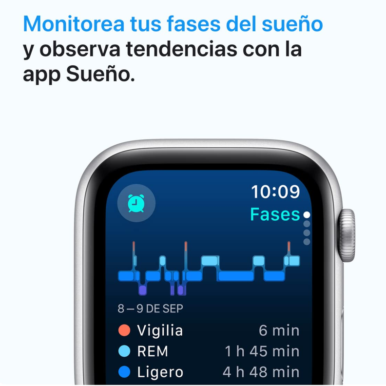 Apple Watch SE 2.ª Gen 2024 (GPS) Caja Starlight aluminio 40mm con correa sport Starlight - S/M-6