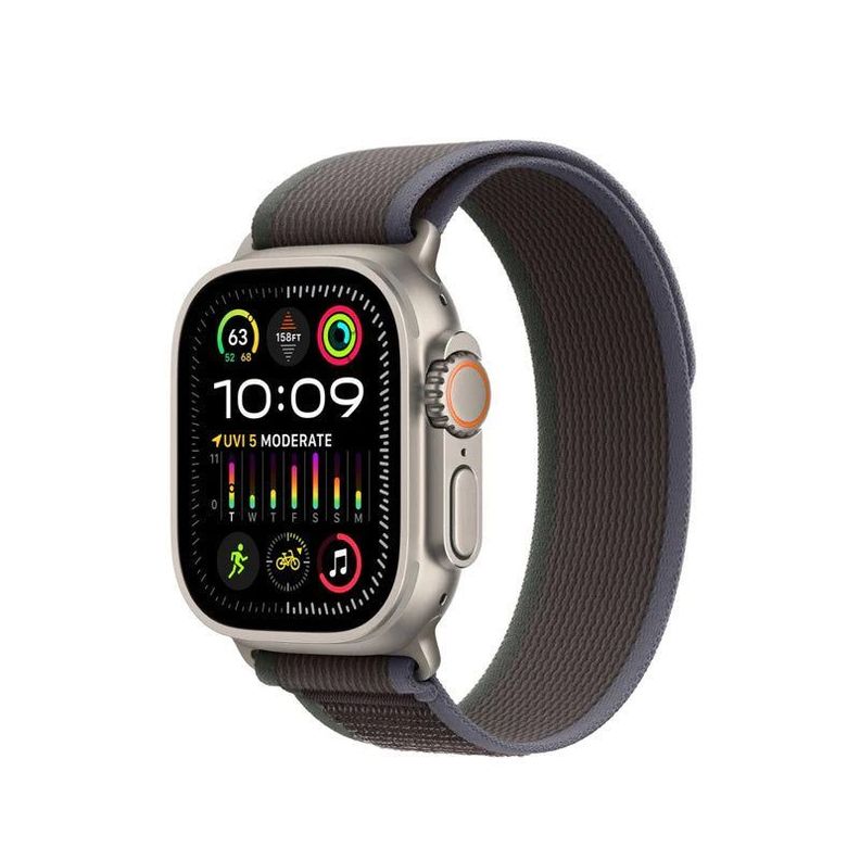 Apple Watch Ultra 2 (GPS + Cellular) Caja Titanium 49mm con correa Trail Loop Azul/Negro - M/L-0
