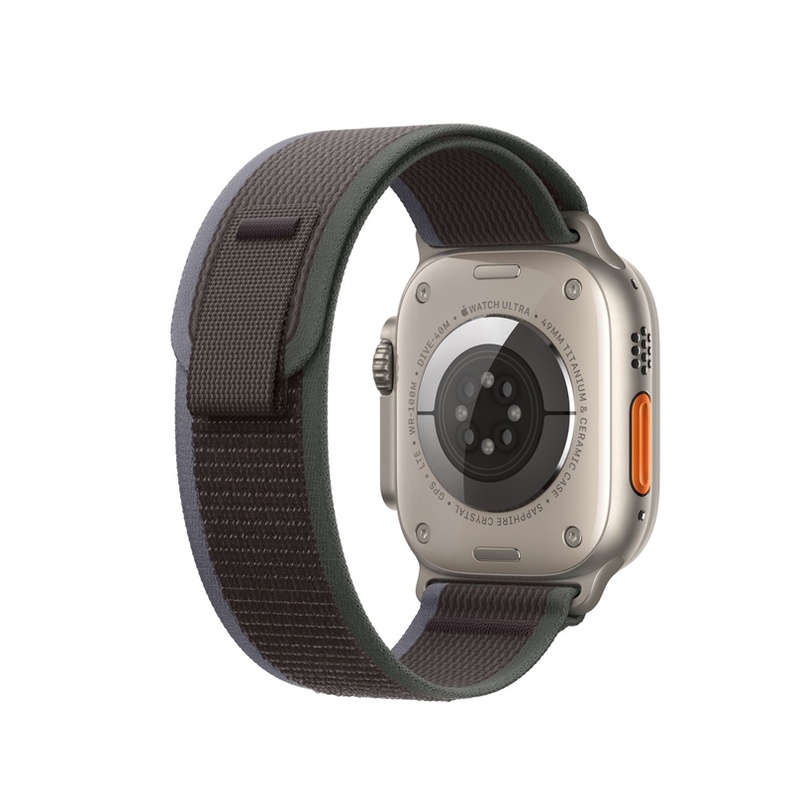 Apple Watch Ultra 2 (GPS + Cellular) Caja Titanium 49mm con correa Trail Loop Azul/Negro - M/L-2