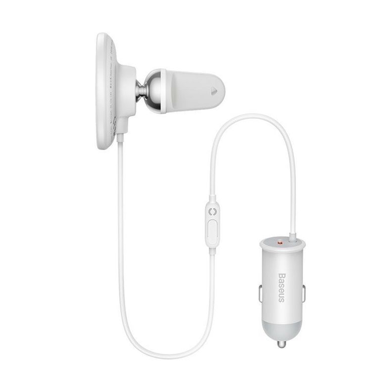 Cargador Inalámbrico MagSafe para Autos - Baseus - Blanco-5