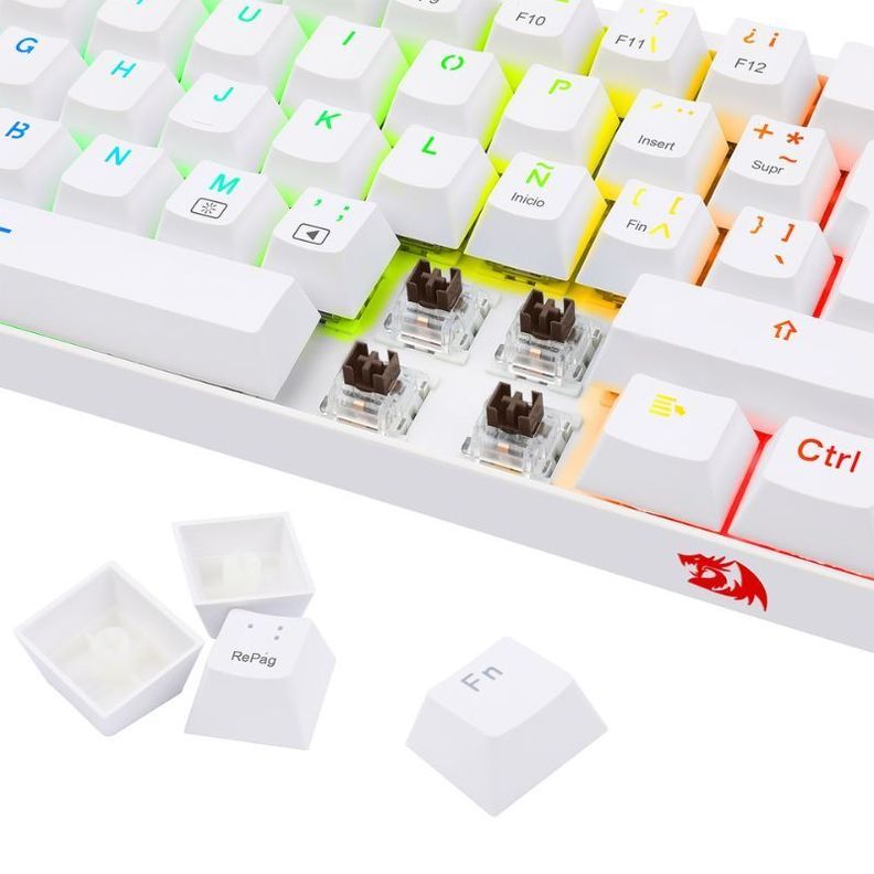 Teclado Mecánico Redragon Dragonborn K630W-RGB-SP - Blanco-7